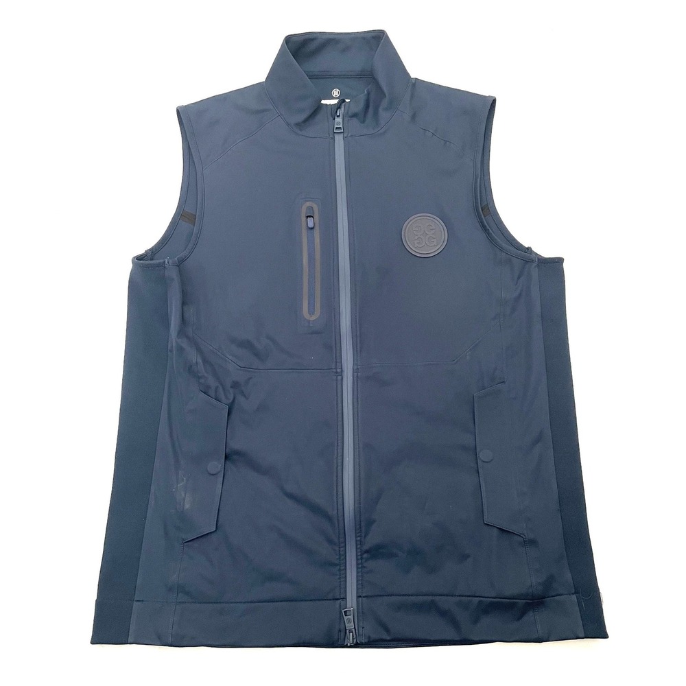 G/FORE Twilight Weather Resistant Slim Fit Repeller Vest Men's XL Navy Blue Golf